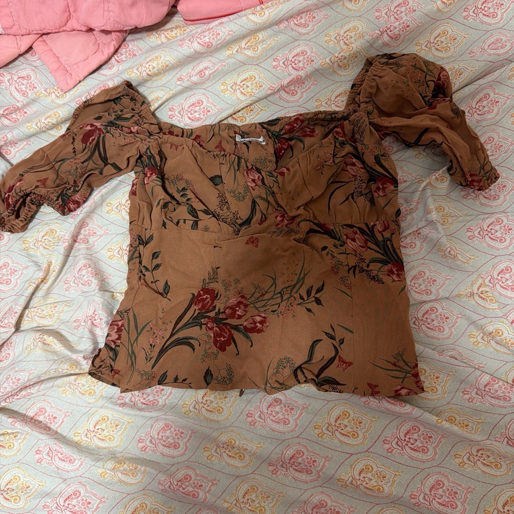 Reformation Floral Brown Women's Top
